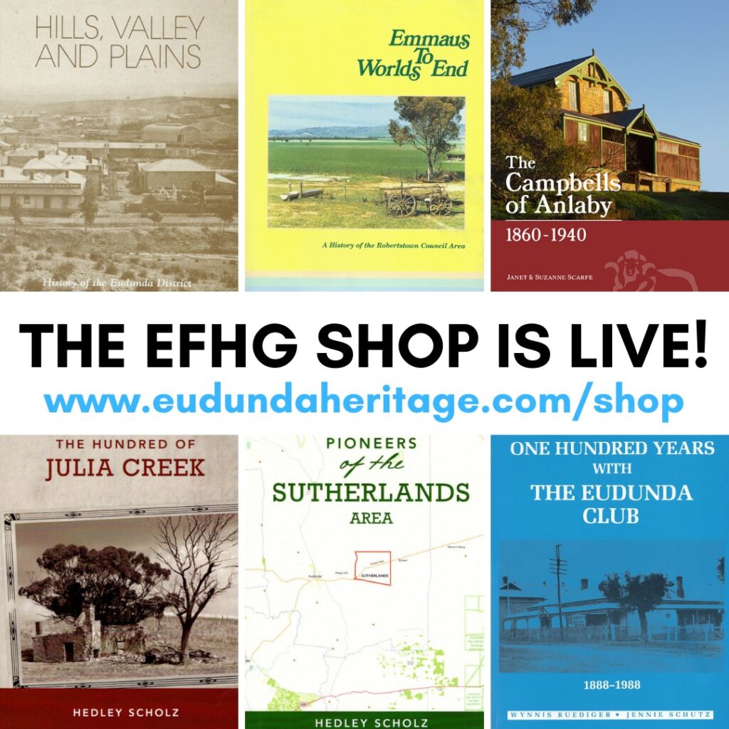 The Eudunda Family Heritage Gallery Web Shop is Open - Aug 5th 2021