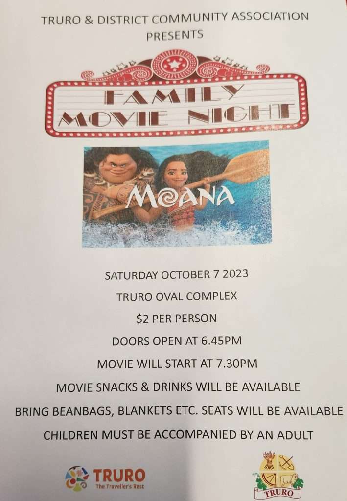 Truro - Family Movie Night - Sat Oct 7th 2023