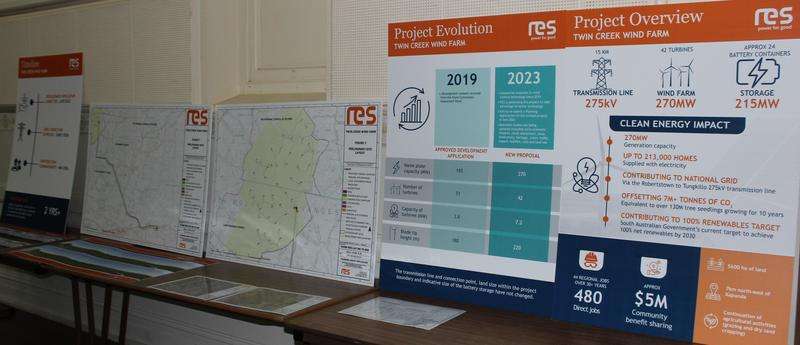 Twin Creek Windfarm Project - Community Consultation - Eudunda part of display