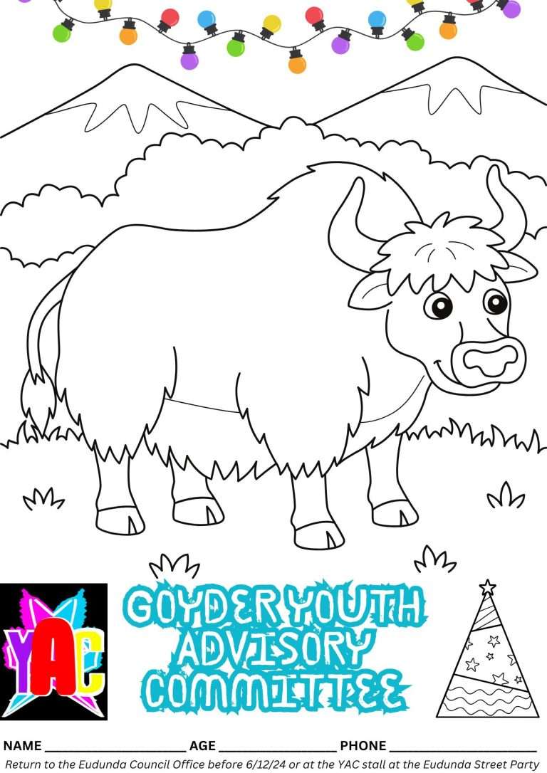 YAK Colouring Competition Nov-Dec 2024